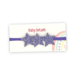 3 Stars Headband - matt purple